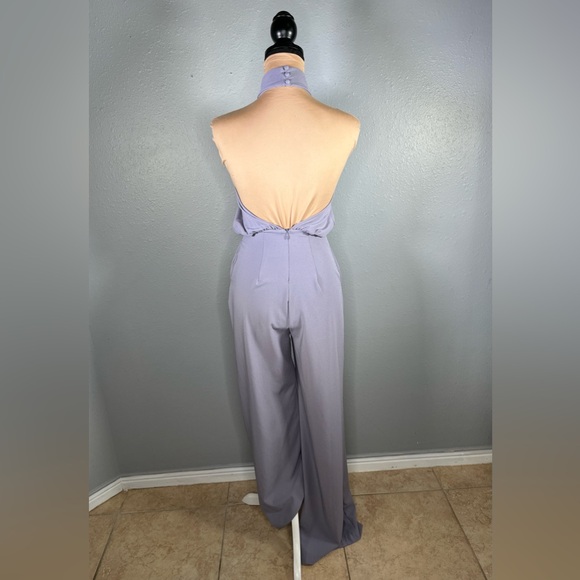 Lulus moment for life lavender sleeveless halter neck wide leg jumpsuit sz XS - Picture 7 of 13